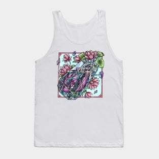 Mermaid in glass urn with flowers Tank Top